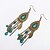 cheap Earrings-Drop Earrings Dangle Earrings For Women&#039;s Party Casual Daily Resin Alloy Pear Cut filigree Leaf Bronze