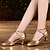 Χαμηλού Κόστους Ballroom Παπούτσια &amp; Παπούτσια Μοντέρνου Χορού-Γυναικεία Παπούτσια χορού λάτιν Αίθουσα χορού Εσωτερικό Πέδιλα Τακούνια Αθλητικά Αστραφτερό Γκλίτερ Αγκράφα Πιασίματα Κουβανικό Τακούνι Πόρπη Μαύρο Κόκκινο Ασημί / Λαμπυρίζον Γκλίτερ