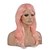 abordables Perruques de déguisement-Femme Perruque Synthétique Sans bonnet Mi Longue Raide Rose Perruque Déguisement