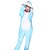 cheap Kigurumi Pajamas-Kigurumi Pajamas Cat Onesie Pajamas Costume Coral fleece Blue Cosplay For Adults&#039; Animal Sleepwear Cartoon Halloween Festival / Holiday