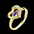 baratos Anéis-Anel Anéis Grossos Maxi anel Zircão Zircônia Cubica Borlas Moda Estilo Boêmio Estilo Punk Ajustável Adorável Dourado Preto JóiasCasamento