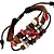 preiswerte Armband-Herrn Damen Perlenarmband Lederarmbänder Leder Armbänder Schmuck Braun Für Hochzeit Party Alltag Normal Sport