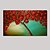 olcso Virág-/növénymintás festmények-Hang festett olajfestmény Kézzel festett - Csendélet / Virágos / Botanikus Rusztikus / Modern Vászon