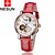 voordelige Automatisch Horloge-nesun Dames Skeleton horloge Automatisch opwindmechanisme Leer Rood 30 m Hol Gegraveerd Analoog Dames Amulet / Roestvrij staal