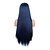 abordables Perruques de déguisement-Femme Perruque Synthétique Sans bonnet Long Raide Bleu marine Perruque Déguisement