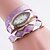 cheap Fashion Watches-Women&#039;s Fashion Watch Simulated Diamond Watch Quartz Quilted PU Leather Multi-Colored Casual Watch Analog White Black Purple