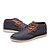 baratos Sapatos Oxford para Homem-Homens Sapatos de camurça Flanelado Primavera / Verão / Outono Conforto Oxfords Azul / Preto / Cinzento