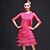 cheap Latin Dancewear-Latin Dance Top Lace Tassel Women&#039;s Performance Half Sleeve High Nylon Chinlon