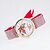זול שעונים אופנתיים-בגדי ריקוד נשים שעון יד קווארץ דמוי עור מרופד צבעוני שעונים יום יומיים אנלוגי פרח יום יומי פרפר אופנתי - לבן שחור אדום
