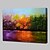 זול ציורים אבסטרקטיים-ציור שמן עצי הנוף מודרני גדול מצויר ביד על לוח בד אחד עם מסגרת מוכנה לתלות