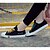 billige Sneakers til kvinner-Sko-Lerret-Flat hæl-Komfort / Rund tå-Trendy sneakers-Friluft / Fritid-Svart / Blå / Hvit