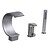 cheap Bathtub Faucets-Bathtub Faucet - Waterfall Nickel Brushed Tub And Shower Single Handle Three Holes