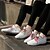 baratos Sapatos Desportivos de mulher-Mulheres Sem Salto Couro Ecológico Primavera / Verão / Outono Rosa claro / Branco / Preto