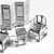 billiga 3D-pussel-Möbel 3D-pussel Pussel Träpussel Metallpussel Trämodeller Kontor / företag Inredning artiklar Metallisk Barn Vuxna Leksaker Present