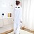 cheap Kigurumi Pajamas-Adults&#039; Kigurumi Pajamas Cartoon White Max Super Heroes Print Onesie Pajamas Polyester Coral fleece Cosplay For Men and Women Halloween Animal Sleepwear Cartoon Festival / Holiday Costumes
