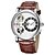 preiswerte Sportuhr-Herren Mechanische Uhr Armbanduhr Automatikaufzug Wasserdicht Armbanduhren für den Alltag Leder Band Schwarz BraunKaffee Schwarz/Weiß