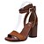 cheap Women&#039;s Sandals-Women&#039;s Shoes PU Summer Comfort Chunky Heel Buckle Hook &amp; Loop for Casual Office &amp; Career Black Brown