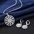זול סט תכשיטים-שרשרת / עגילים דמוי פנינה Circle Shape כסף שרשראות עגילים ל חתונה Party יומי קזו&#039;אל 2pcs מתנות חתונה