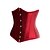 cheap Corsets &amp; Shapewear-Corset Women&#039;s White Black Red Satin Underbust Corset Lace Up Solid Colored