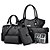 preiswerte Taschensets-Damen Taschen PU Bag Set 6 Stück Geldbörse Set für Weiß / Schwarz / Blau / Gold