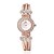 זול שעונים אופנתיים-בגדי ריקוד נשים שעוני אופנה / שעון צמיד עמיד במים סגסוגת להקה פרח / אלגנטית זהב ורד