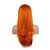 abordables Pelucas para disfraz-Pelucas sintéticas Recto Corte Recto Peluca Larga Naranja Pelo sintético Mujer Rojo
