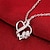 cheap Necklaces-Women&#039;s Choker Necklace Pendant Necklace Statement Necklace Hollow Out Heart Love Interlocking Ladies Personalized Fashion Sterling Silver Silver White Necklace Jewelry For Wedding Party Daily Casual