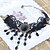 cheap Body Jewelry-Gothic Style Black / White Lace  Flower Anklet Bracelet Armcuffs for Lady Body Jewelry Summer Beach