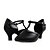 זול נעלי ריקודים ונעלי ריקוד מודרניות-בגדי ריקוד נשים נעליים לטיניות נעליים מודרניות ריקודים סלוניים נעלי סלסה עקבים צבע אחיד עקב סטילטו אבזם רצועת T שחור