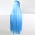 economico Parrucche sintetiche-Parrucche sintetiche Liscio Kinky liscia Kinky liscia Dritto Parrucca Blu Capelli sintetici Per donna Blu