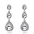cheap Earrings-Luxury Drops Shape Cubic Zrconia Crystal Drop Earrings Jewelry for Lady(6*1.9cm)