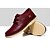 abordables Zapatos Oxford de hombre-Zapatos de Hombre Oxfords Casual PU Negro / Marrón / Rojo