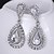 cheap Earrings-Women&#039;s White Crystal Drop Earrings Cubic Zirconia Earrings Jewelry White For 1pc