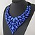 cheap Necklaces &amp; pendants-Statement Necklace Bib necklace For Women&#039;s Sapphire Crystal Party Anniversary Birthday Synthetic Gemstones Zircon Pear Cut Bib Chunky Red Blue