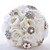 cheap Wedding Flowers-Wedding Flowers Bouquets Wedding Bead / Rhinestone / Satin 9.06&quot;(Approx.23cm)