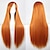 cheap Costume Wigs-Cosplay Costume Wig Synthetic Wig Straight Straight Asymmetrical Wig Blonde Long Golden yellow Synthetic Hair 28 inch Women&#039;s Natural Hairline Blonde