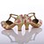 baratos Sapatos Para Dança de Salão &amp; Dança Moderna-Mulheres Sapatos de Dança Sapatos de Dança Latina Salto Flor de Cetim Salto Personalizado Personalizável Coral / Azul / Interior / Espetáculo