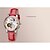 voordelige Automatisch Horloge-nesun Dames Skeleton horloge Automatisch opwindmechanisme Leer Rood 30 m Hol Gegraveerd Analoog Dames Amulet / Roestvrij staal