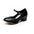 abordables Chaussures de bal, de danse moderne-Femme Modernes Cuir Talon Intérieur Extérieur Boucle Talon Bottier Noir Rouge 1 &quot;- 1 3/4&quot; Non Personnalisables