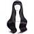 Χαμηλού Κόστους Περούκες μεταμφιέσεων-μακριά μαύρη περούκα συνθετική περούκα cosplay περούκα σγουρή κυματιστή περούκα με κτυπήματα μαύρα συνθετικά μαλλιά γυναικεία μαύρα