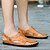 abordables Sandalias de hombre-Hombre Zapatos Cuero de Napa Primavera / Verano / Otoño Confort Tacón Plano Negro / Marrón