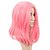 billige Syntetiske parykker-Kvinder Syntetiske parykker Lågløs Medium Glat Lys pink Bob frisure Kostumeparyk