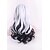 halpa Räätälöidyt peruukit-Synteettiset peruukit Pilailuperuukit Kihara Kihara Peruukki Musta / Valkoinen Synteettiset hiukset Naisten Liukuvärjätyt hiukset Valkoinen