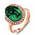 abordables Anillo-Mujer Anillo de banda Verde Oro rosa Piedras preciosas sintéticas Brillante Vintage Casual Moda Boda Fiesta Diario Casual Joyería de