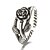 זול Fashion Ring-בגדי ריקוד גברים נשים טבעות רצועה וינטאג&#039; מסיבה אופנתי מתכווננת כסף סטרלינג כסוף ורדים פרח תכשיטים יומי קזו&#039;אל