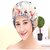 cheap Bath Accessories-Colorful Printed Soft Satin Fabric Shower Caps Waterproof Spa Bath Elastic Hat Cap  Household For Women