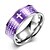 preiswerte Ringe für Herren-Ringe Others Modisch Hochzeit Party Alltag Normal Schmuck Titanstahl Herren Statementringe 1 Stück,7 8 9 10 Schwarz Blau Grün Lila