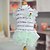 preiswerte Hundekleidung-Hund Kleider Buchstabe &amp; Nummer Modisch Hundekleidung Welpenkleidung Hunde-Outfits Rosa Grün Kostüm für Mädchen und Jungen Hund Terylen XS S M L XL