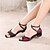 preiswerte Lateinamerikanische Schuhe-Damen Schuhe für den lateinamerikanischen Tanz Satin Schnalle Sandalen Glitter / Schnalle Niedriger Heel Maßfertigung Tanzschuhe Rot / Silber / Fuchsia / Professionell