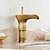 abordables Robinetteries de lavabo-Robinet lavabo - Jet pluie Bronze antique Set de centre Mitigeur un trouBath Taps / Laiton